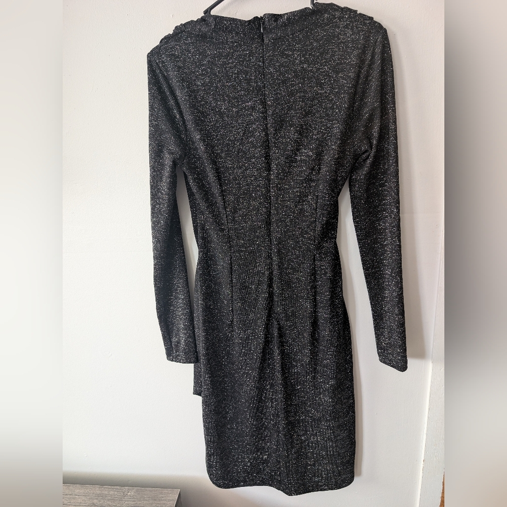 Laundry By Shelli Segal Women's Sparkle Long Sleeve‎ Bodycon Cocktail Dress - Picture 4 of 7